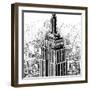 Empire State Sketch-Shelley Lake-Framed Art Print