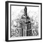 Empire State Sketch-Shelley Lake-Framed Art Print