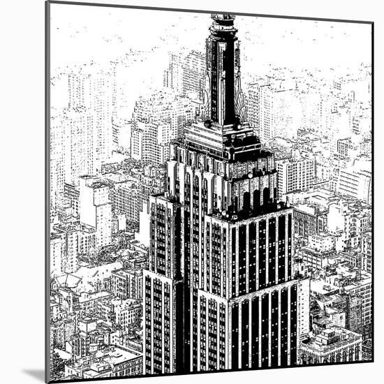 Empire State Sketch-Shelley Lake-Mounted Art Print