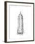 Empire STATE Sketch-OnRei-Framed Art Print