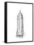 Empire STATE Sketch-OnRei-Framed Stretched Canvas