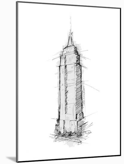 Empire STATE Sketch-OnRei-Mounted Art Print