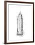 Empire STATE Sketch-OnRei-Framed Art Print