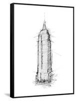 Empire STATE Sketch-OnRei-Framed Stretched Canvas