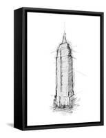 Empire STATE Sketch-OnRei-Framed Stretched Canvas