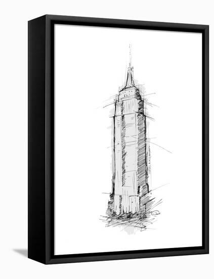 Empire STATE Sketch-OnRei-Framed Stretched Canvas