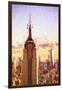 Empire State Sunset II - In the Style of Oil Painting-Philippe Hugonnard-Framed Giclee Print