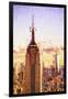 Empire State Sunset II - In the Style of Oil Painting-Philippe Hugonnard-Framed Giclee Print