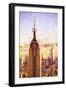 Empire State Sunset II - In the Style of Oil Painting-Philippe Hugonnard-Framed Giclee Print