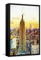 Empire State Sunset III - In the Style of Oil Painting-Philippe Hugonnard-Framed Stretched Canvas