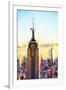 Empire State Sunset - In the Style of Oil Painting-Philippe Hugonnard-Framed Giclee Print