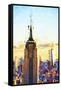 Empire State Sunset - In the Style of Oil Painting-Philippe Hugonnard-Framed Stretched Canvas