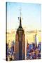 Empire State Sunset - In the Style of Oil Painting-Philippe Hugonnard-Stretched Canvas