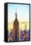 Empire State Sunset - In the Style of Oil Painting-Philippe Hugonnard-Framed Stretched Canvas