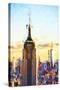 Empire State Sunset - In the Style of Oil Painting-Philippe Hugonnard-Stretched Canvas