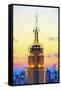 Empire State Sunset IV - In the Style of Oil Painting-Philippe Hugonnard-Framed Stretched Canvas