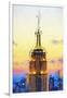 Empire State Sunset IV - In the Style of Oil Painting-Philippe Hugonnard-Framed Giclee Print