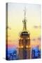 Empire State Sunset IV - In the Style of Oil Painting-Philippe Hugonnard-Stretched Canvas