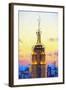 Empire State Sunset IV - In the Style of Oil Painting-Philippe Hugonnard-Framed Giclee Print