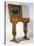 Empire Style Walnut Dressing Table with Brass Inlays, 1800-1825, Top Raised, Austria, 19th Century-null-Stretched Canvas