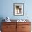 Empire Style Walnut Dressing Table with Brass Inlays, 1800-1825, Top Raised, Austria, 19th Century-null-Framed Giclee Print displayed on a wall