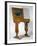 Empire Style Walnut Dressing Table with Brass Inlays, 1800-1825, Top Raised, Austria, 19th Century-null-Framed Giclee Print