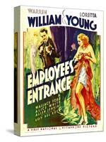 Employees' Entrance, Warren William, Loretta Young on Window Card, 1933-null-Stretched Canvas