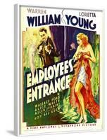 Employees' Entrance, Warren William, Loretta Young on Window Card, 1933-null-Framed Photo