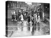 Employees Leaving the Rolls-Royce Works, Derby, Wwii, C1939-C1945-null-Stretched Canvas