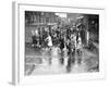 Employees Leaving the Rolls-Royce Works, Derby, Wwii, C1939-C1945-null-Framed Photographic Print