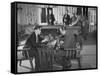 Employees of Mylly Koski Playing Pool and Chess in Game Room-Mark Kauffman-Framed Stretched Canvas