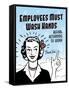 Employees Wash Hands-Retroplanet-Framed Stretched Canvas