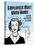 Employees Wash Hands-Retroplanet-Stretched Canvas