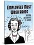 Employees Wash Hands-Retroplanet-Stretched Canvas