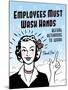 Employees Wash Hands-Retroplanet-Mounted Giclee Print