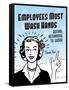 Employees Wash Hands-Retroplanet-Framed Stretched Canvas