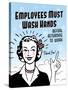 Employees Wash Hands-Retroplanet-Stretched Canvas