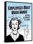 Employees Wash Hands-Retroplanet-Framed Stretched Canvas