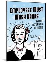 Employees Wash Hands-Retroplanet-Mounted Giclee Print
