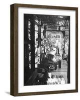 Employees Working on Cars as They Move Down Assembly Line-Ralph Morse-Framed Photographic Print