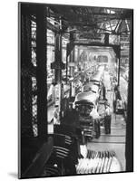Employees Working on Cars as They Move Down Assembly Line-Ralph Morse-Mounted Photographic Print