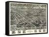 Emporia, Virginia - Panoramic Map-Lantern Press-Framed Stretched Canvas