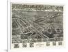 Emporia, Virginia - Panoramic Map-Lantern Press-Framed Art Print