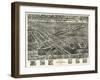 Emporia, Virginia - Panoramic Map-Lantern Press-Framed Art Print