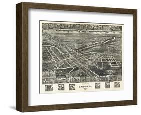 Emporia, Virginia - Panoramic Map-Lantern Press-Framed Art Print