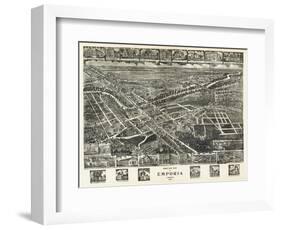 Emporia, Virginia - Panoramic Map-Lantern Press-Framed Art Print