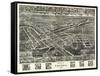 Emporia, Virginia - Panoramic Map-Lantern Press-Framed Stretched Canvas