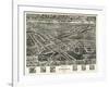 Emporia, Virginia - Panoramic Map-Lantern Press-Framed Art Print