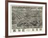 Emporia, Virginia - Panoramic Map-Lantern Press-Framed Art Print