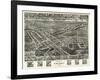 Emporia, Virginia - Panoramic Map-Lantern Press-Framed Art Print